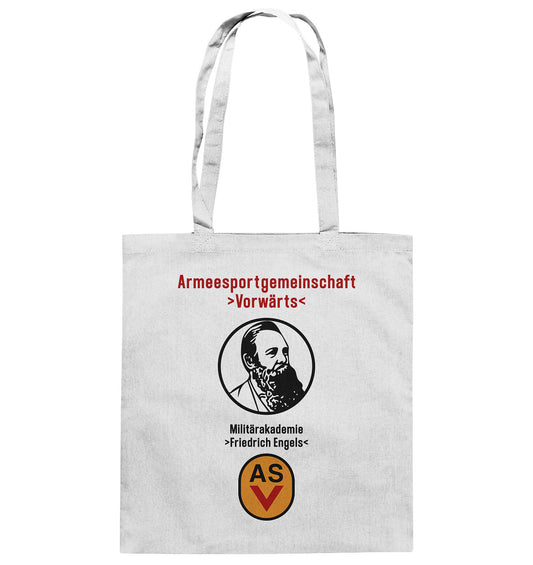 DDR Ostalgie Baumwolltasche • ASV MILITÄRAKADEMIE FRIEDRICH ENGELS