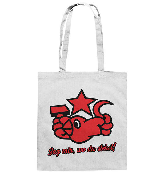 DDR Ostalgie Baumwolltasche • OKTOBERKLUB - SAG MIR, WO DU STEHST!
