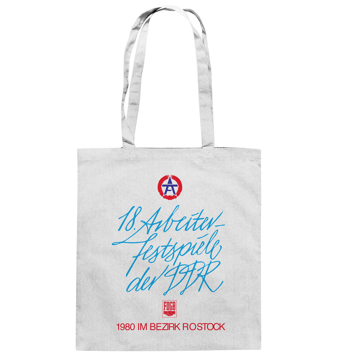 DDR Ostalgie Baumwolltasche •  ARBEITERFESTSPIELE DER DDR ROSTOCK 1980