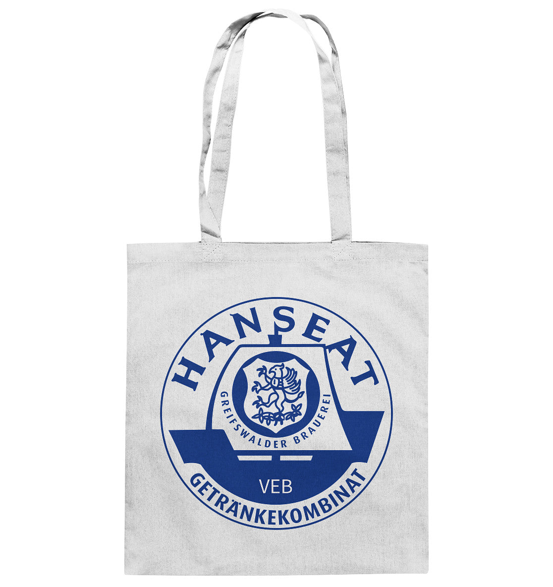 DDR Ostalgie Baumwolltasche • HANSEAT GREIFSWALDER BRAUEREI VEB