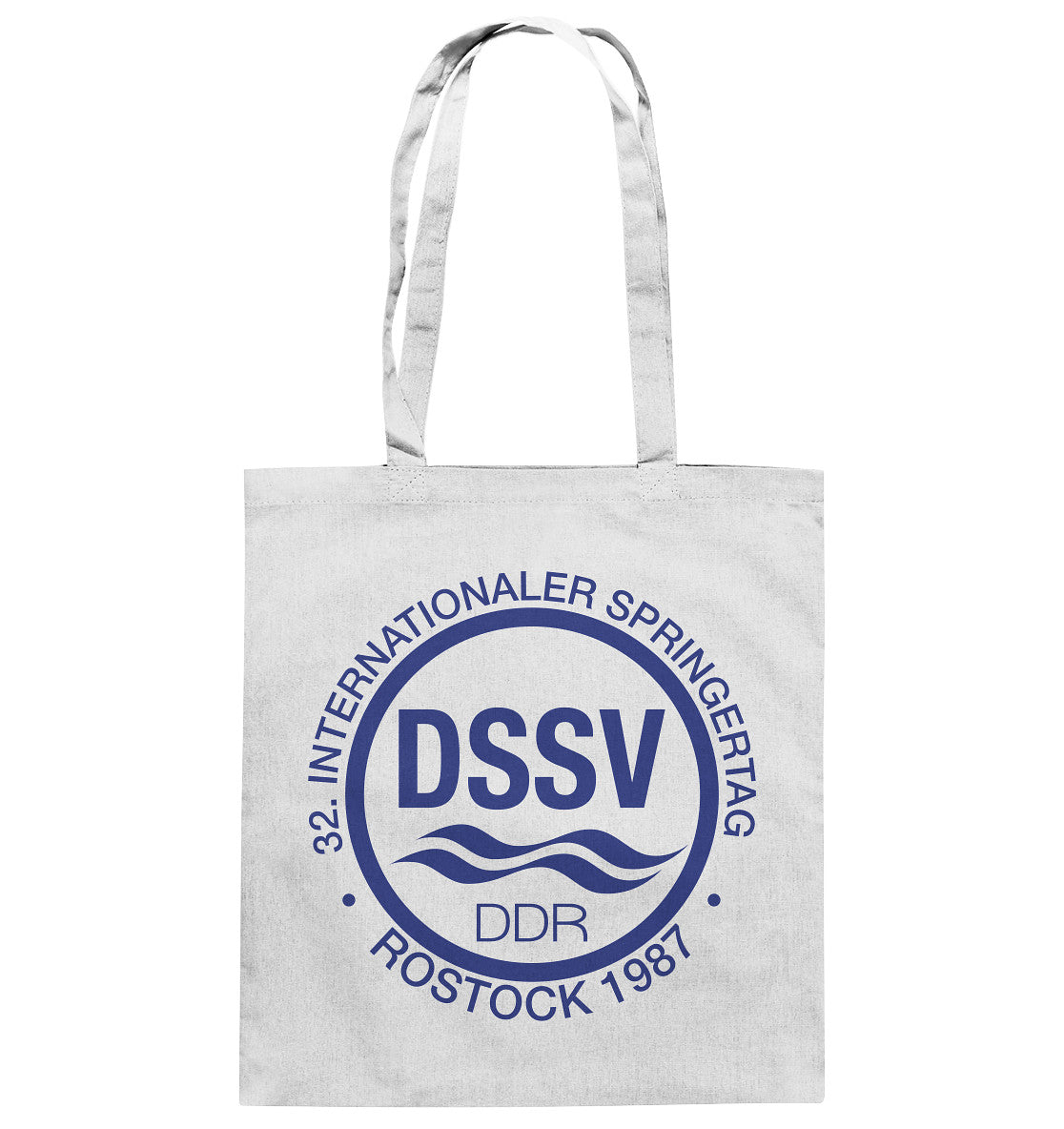 DDR Ostalgie Baumwolltasche • INTERNATIONALER SPRINGERTAG - ROSTOCK 1987 - hell