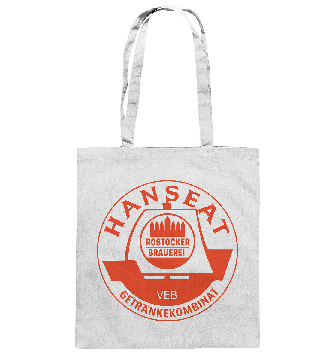 DDR Ostalgie Baumwolltasche • HANSEAT ROSTOCKER BRAUEREI VEB