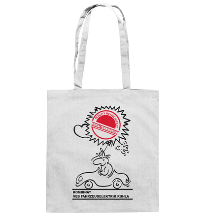 DDR Ostalgie Baumwolltasche • AKA ELEKTRIK - VEB FAHRZEUGELEKTRIK RUHLA
