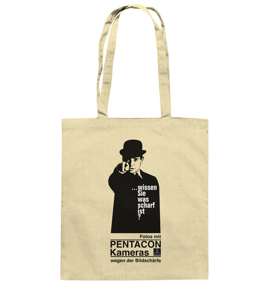 DDR Ostalgie Baumwolltasche • PENTACON - WISSEN SIE WAS SCHARF IST