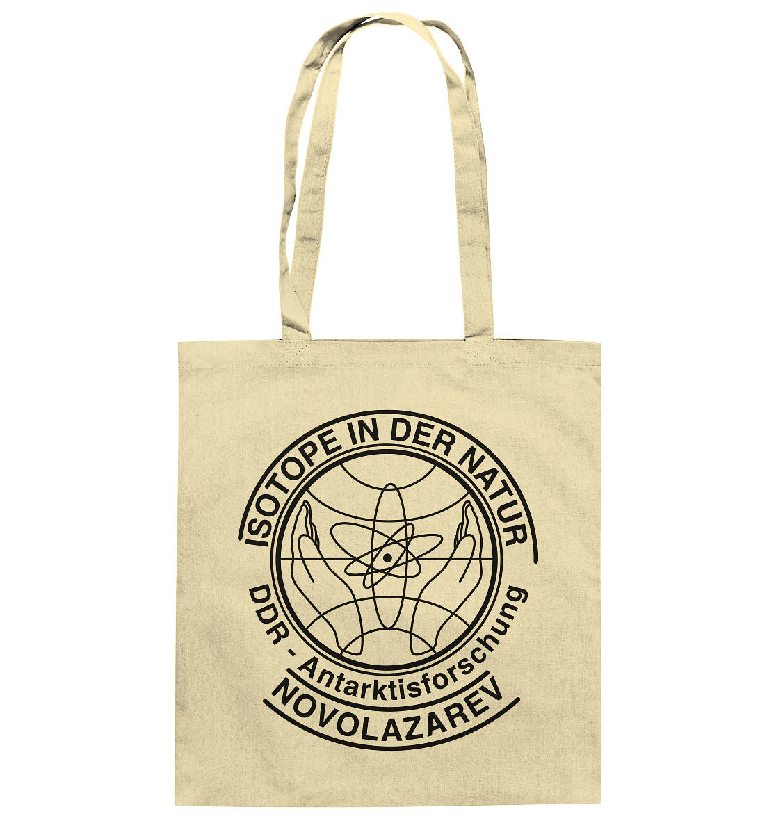 DDR Ostalgie Baumwolltasche • ISOTOPE IN DER NATUR, DDR-ANTARKTISFORSCHUNG