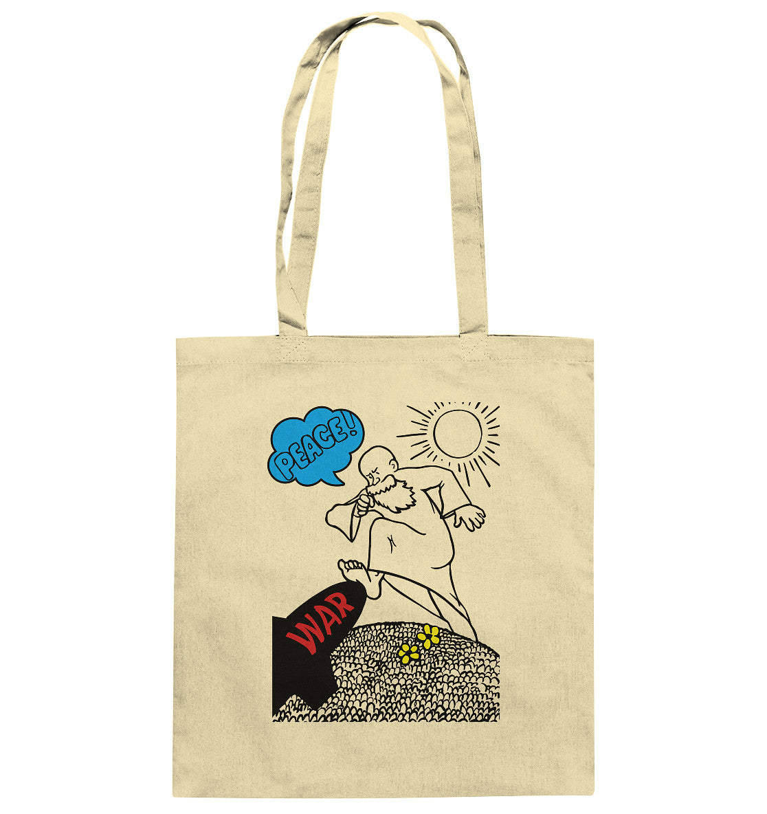 DDR Ostalgie Baumwolltasche • PEACE & WAR (ORIGINAL DDR-PLAKAT)
