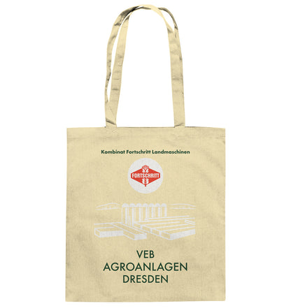DDR Ostalgie Baumwolltasche • VEB AGROANLAGEN DRESDEN