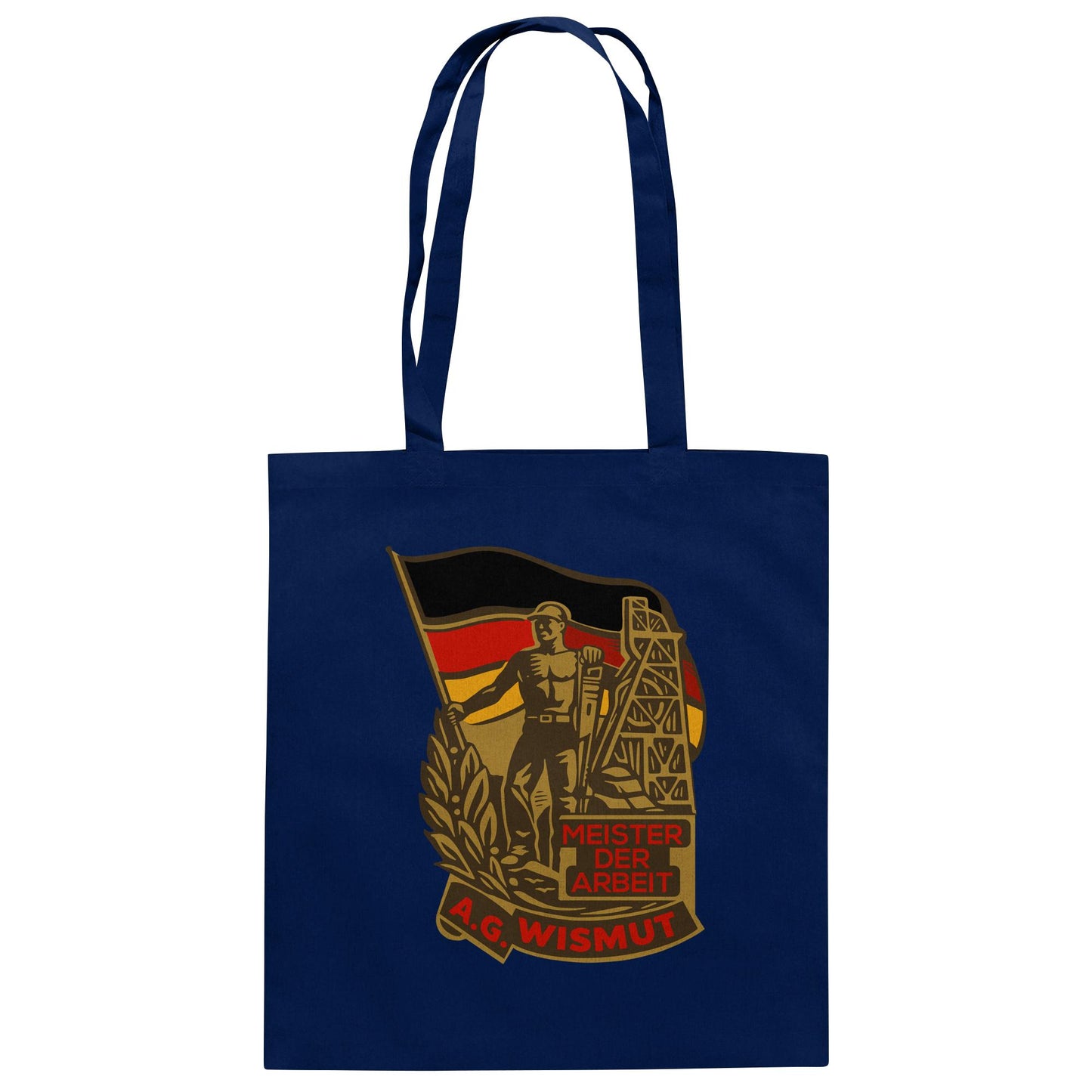 DDR Ostalgie Baumwolltasche • WISMUT - MEISTER DER ARBEIT