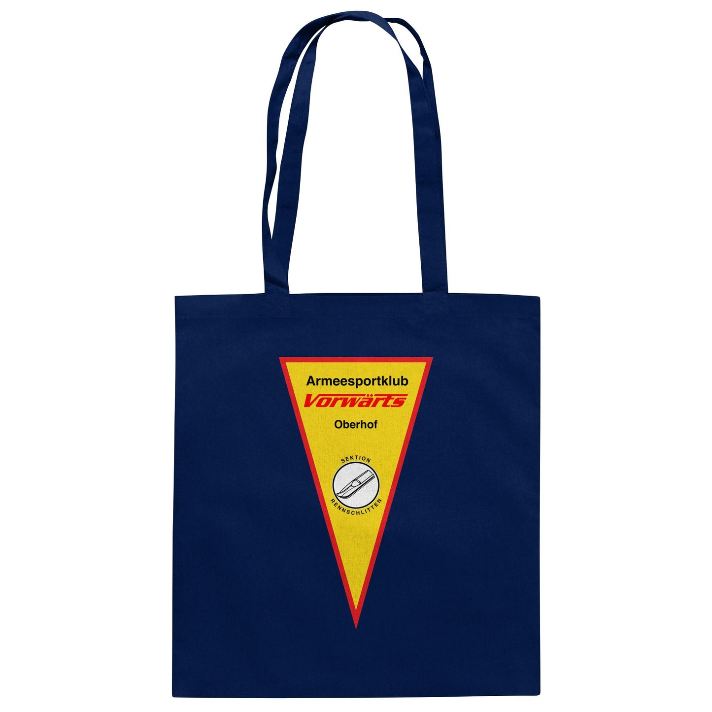 DDR Ostalgie Baumwolltasche • ARMEESPORTKLUB VORWÄRTS OBERHOF - RENNSCHLITTEN