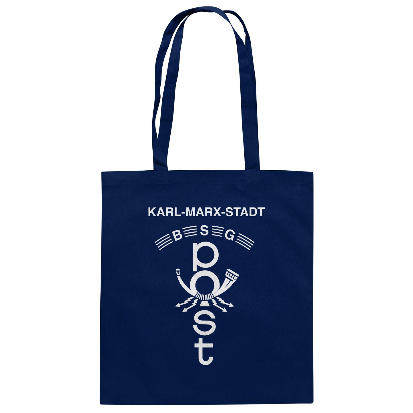 DDR Ostalgie Baumwolltasche • BSG POST KARL-MARX-STADT (ORIGINAL WIMPEL)