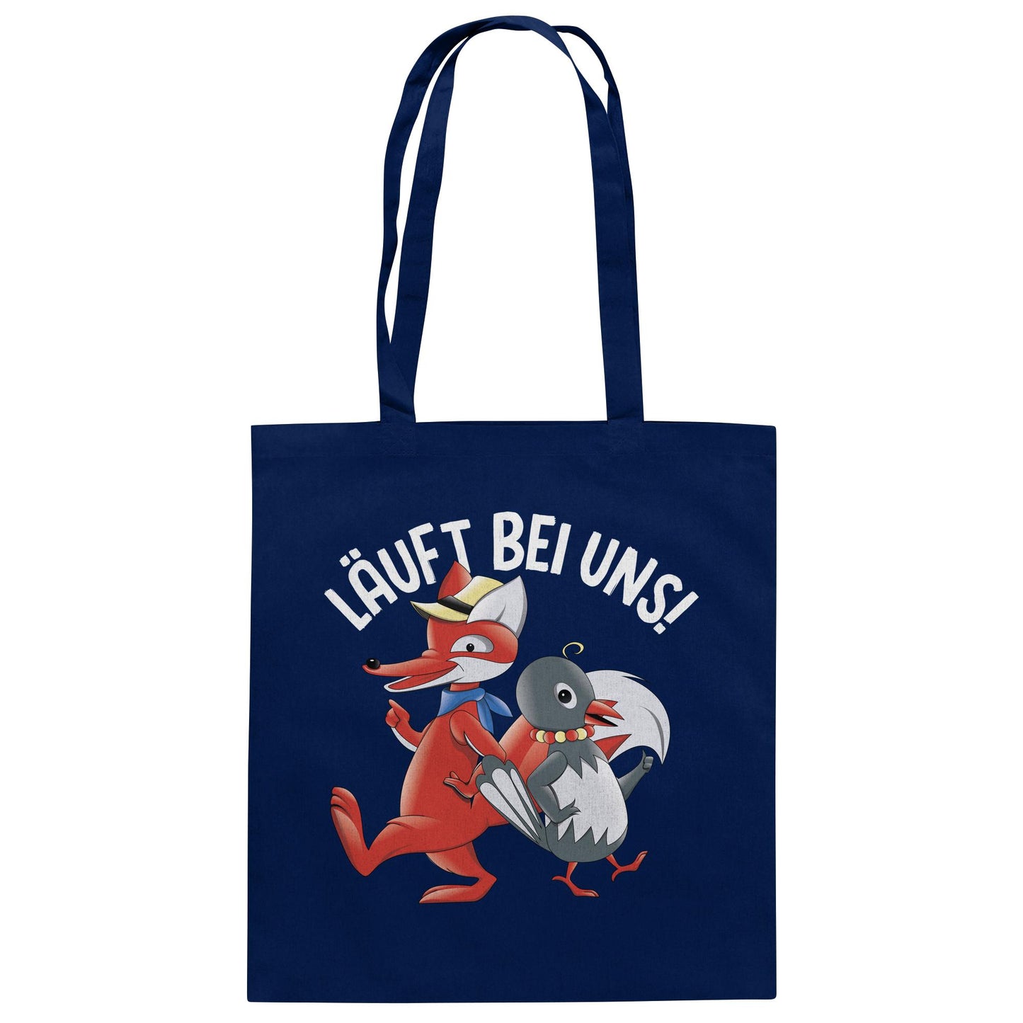 DDR Ostalgie Baumwolltasche • UNSER SANDMÄNNCHEN - HERR FUCHS & FRAU ELSTER, LÄUFT BEI UNS!