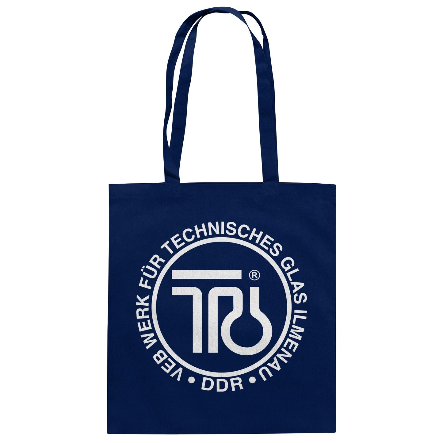 DDR Ostalgie Baumwolltasche • VEB WERK FÜR TECHNISCHES GLAS ILMENAU