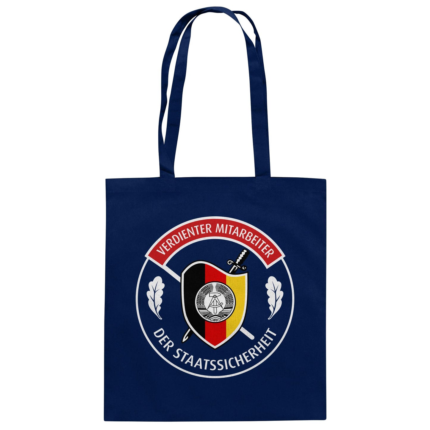 DDR Ostalgie Baumwolltasche • VERDIENTER MITARBEITER DER STAATSSICHERHEIT (ORIGINAL ORDEN)