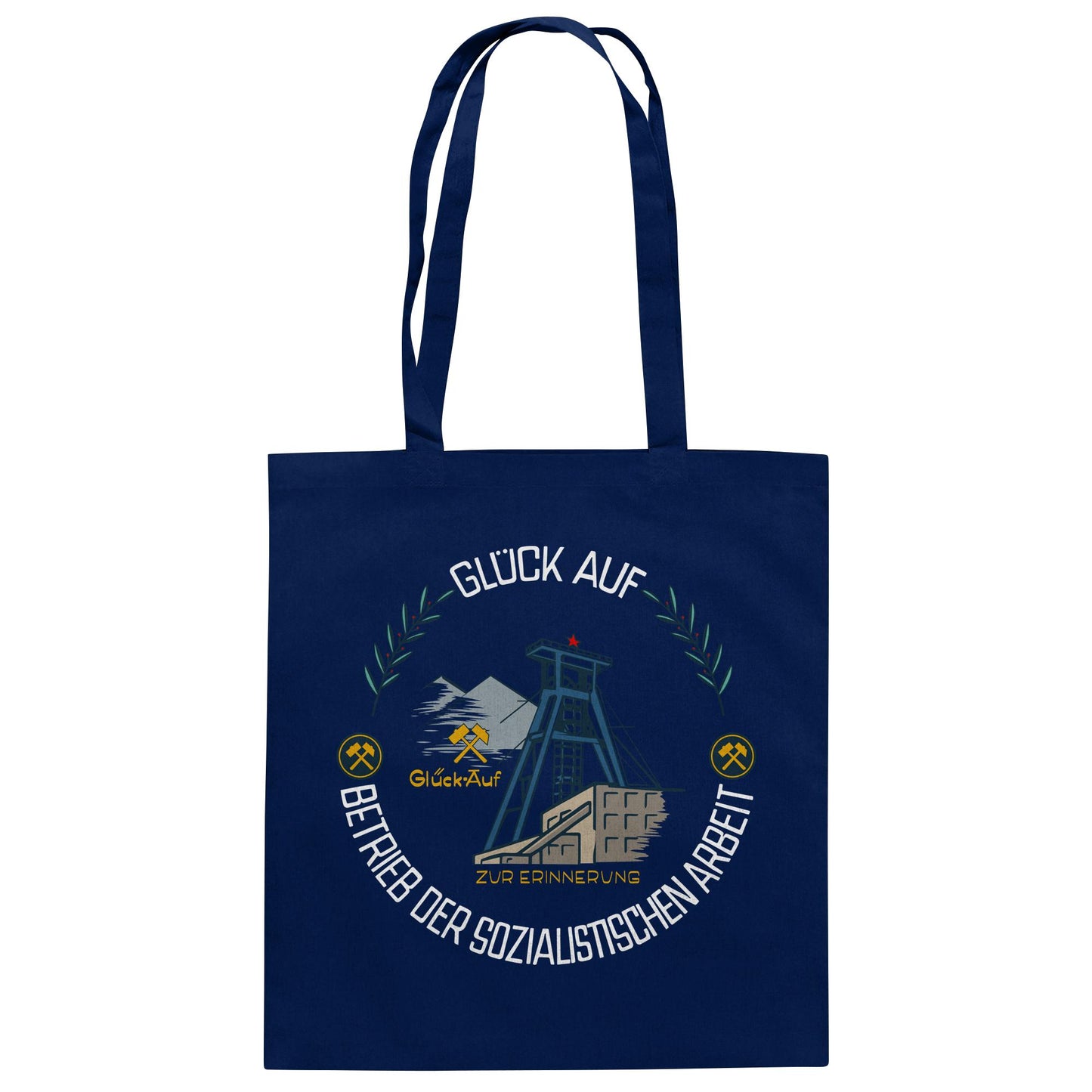 DDR Ostalgie Baumwolltasche • WISMUT - GLÜCK AUF