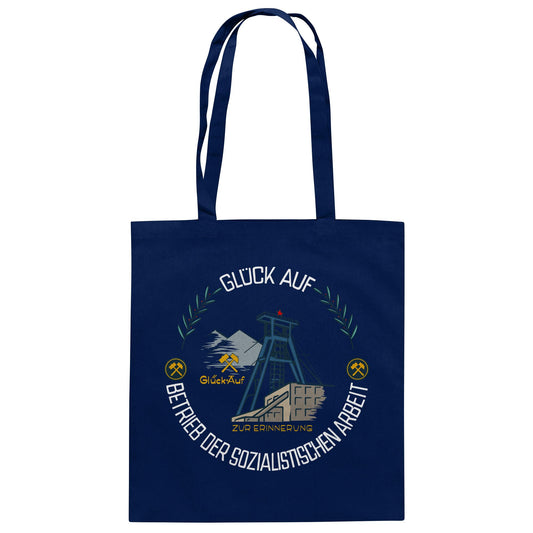 DDR Ostalgie Baumwolltasche • WISMUT - GLÜCK AUF