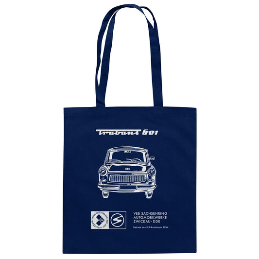 DDR Ostalgie Baumwolltasche • TRABANT 601 (ORIGINAL TITEL BETRIEBSANLEITUNG)