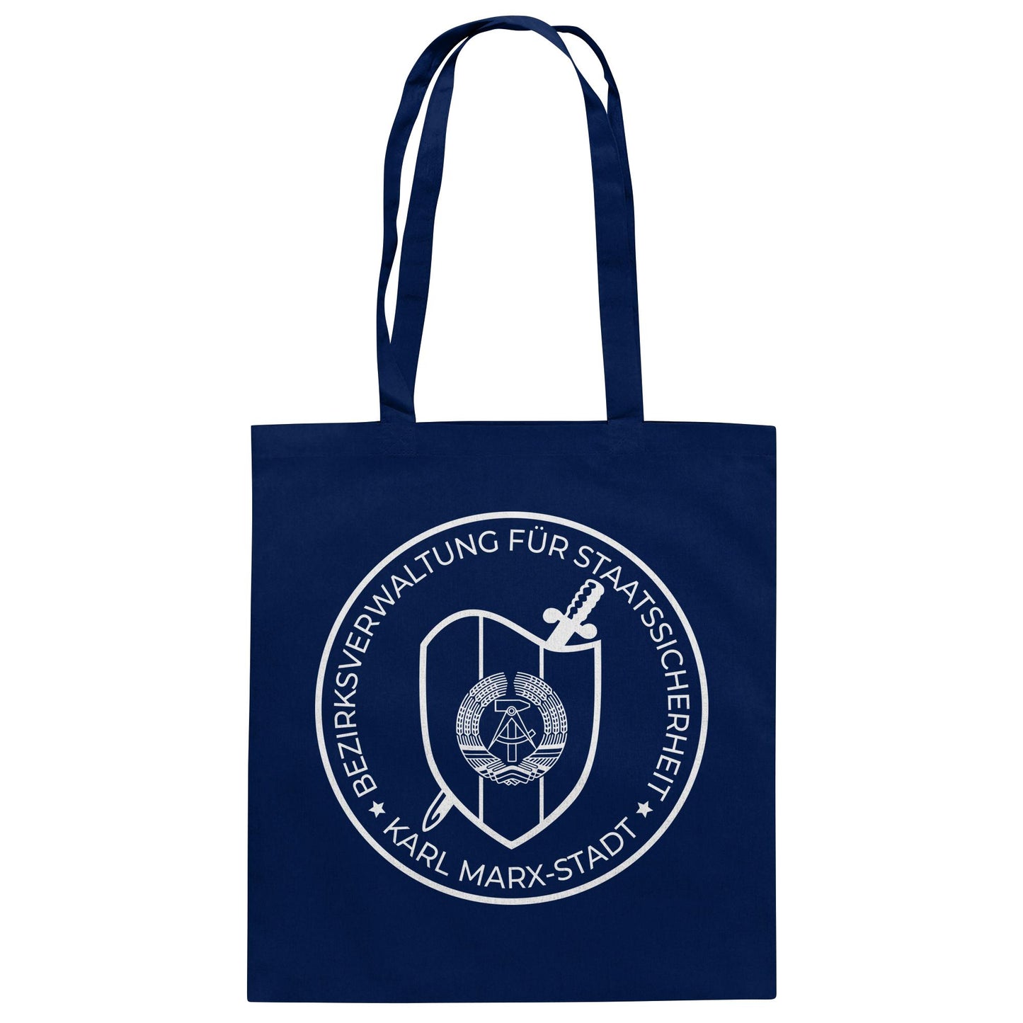 DDR Ostalgie Baumwolltasche • BEZIRKSVERWALTUNG STAATSSICHERHEIT KARL MARX STADT