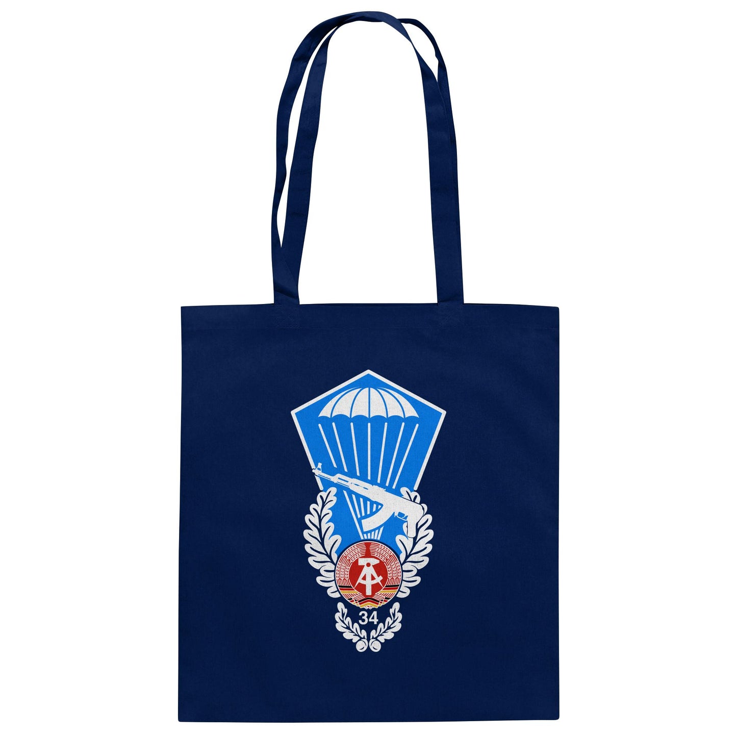 DDR Ostalgie Baumwolltasche • NVA SPRUNGABZEICHEN