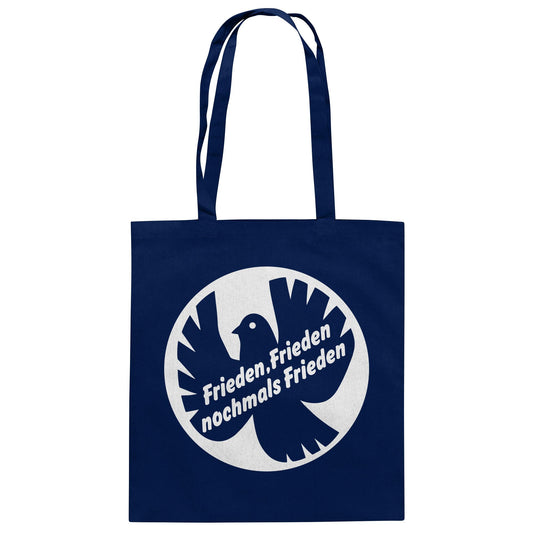 DDR Ostalgie Baumwolltasche • FRIEDEN, FRIEDEN NOCHMALS FRIEDEN (ORIGINAL BANNER)