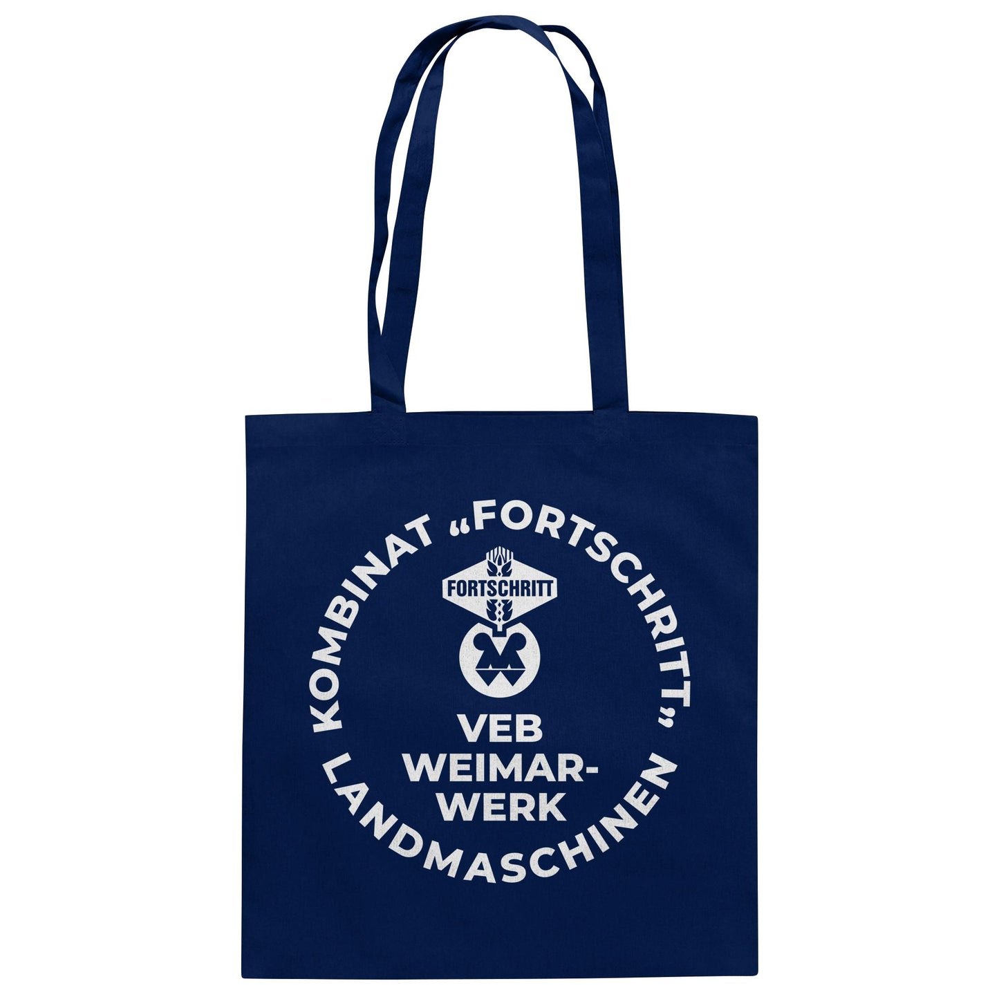 DDR Ostalgie Baumwolltasche • VEB KOMBINAT FORTSCHRITT WEIMAR LANDMASCHINEN