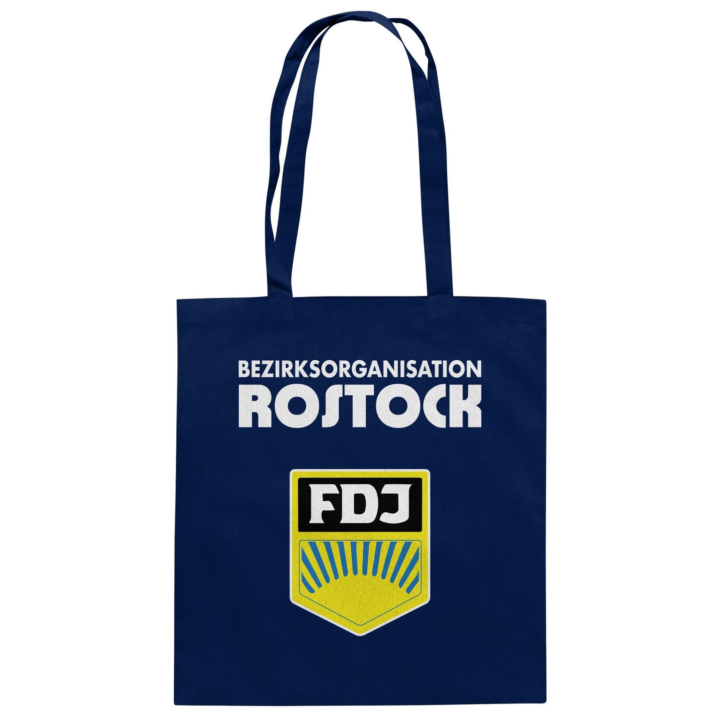 DDR Ostalgie Baumwolltasche • BEZIRKSORGANISATION ROSTOCK (ORIGINAL-WIMPEL)