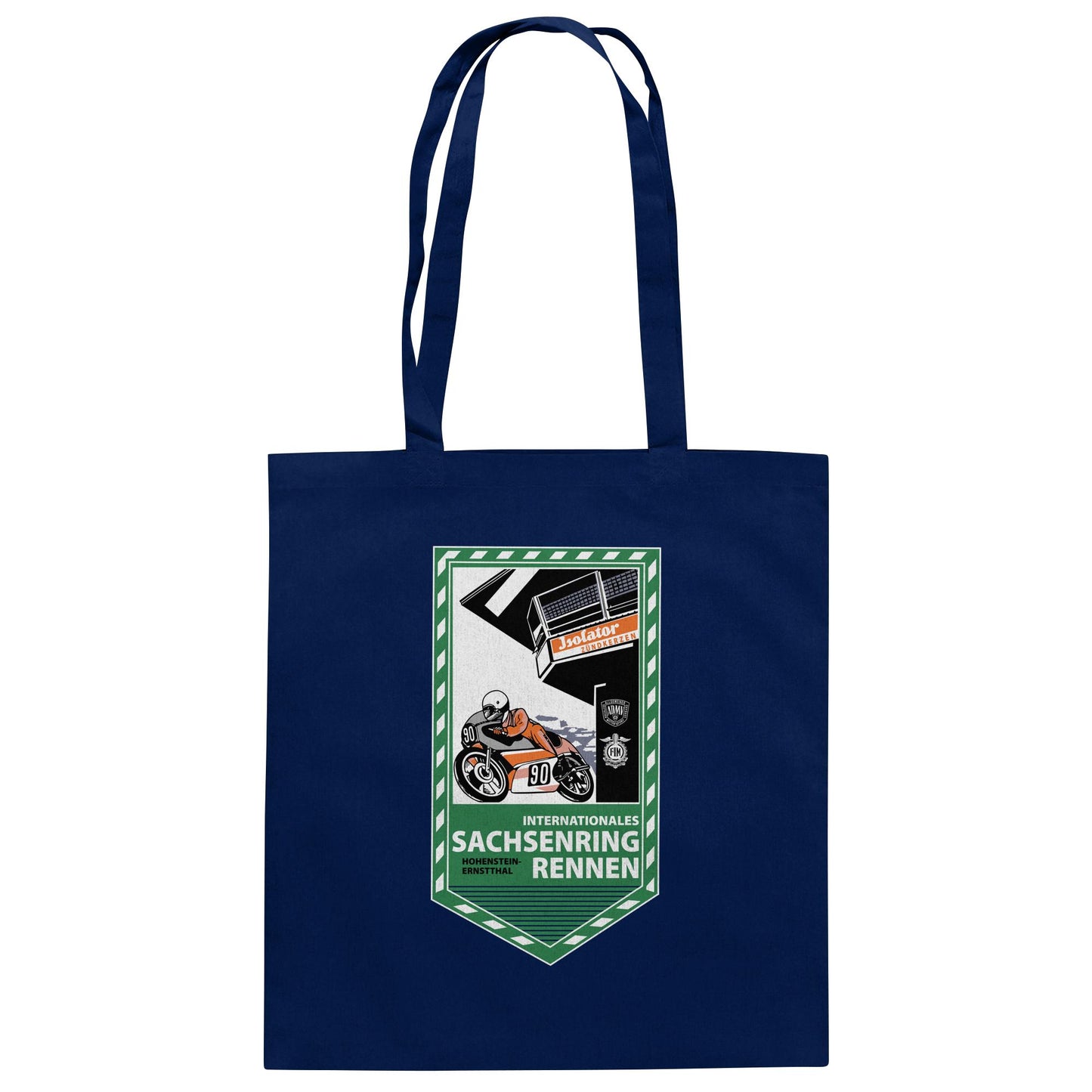DDR Ostalgie Baumwolltasche • SACHSENRING-RENNEN ZWICKAU 1990 (ORIGINAL-WIMPEL)
