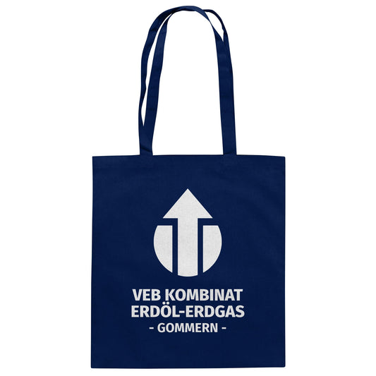 DDR Ostalgie Baumwolltasche • VEB KOMBINAT ERDÖL-ERDGAS GOMMERN