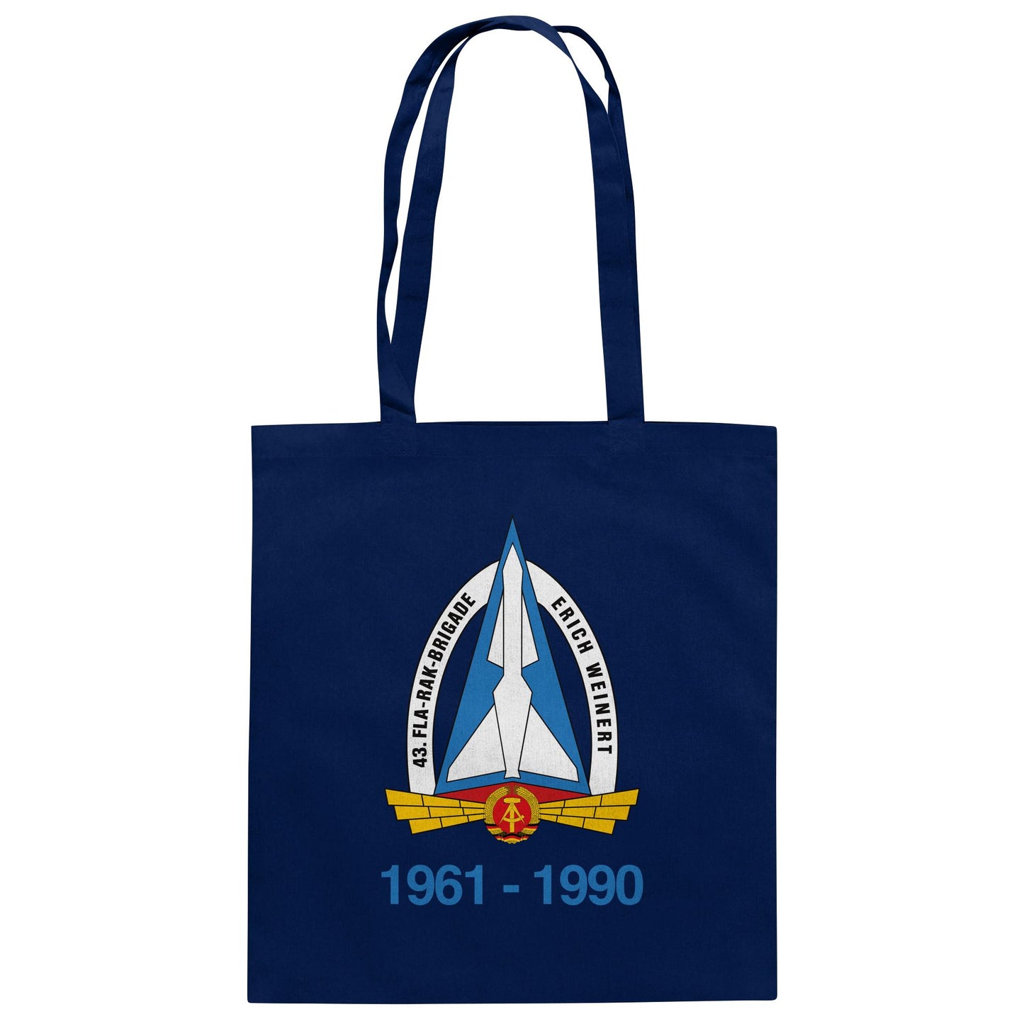DDR Ostalgie Baumwolltasche • 43. FLA-RAK-BRIGADE ERICH WEINERT