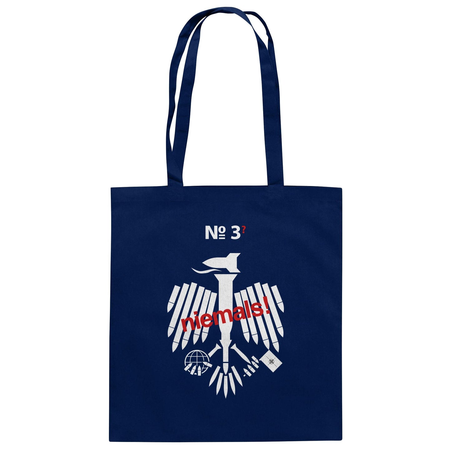DDR Ostalgie Baumwolltasche • 3. WELTKRIEG NIEMALS! ANTI-NATO (ORIGINAL POSTER)