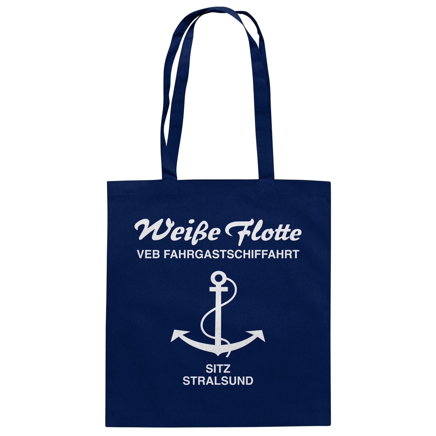 DDR Ostalgie Baumwolltasche • VEB FAHRGASTSCHIFFAHRT, STRALSUND