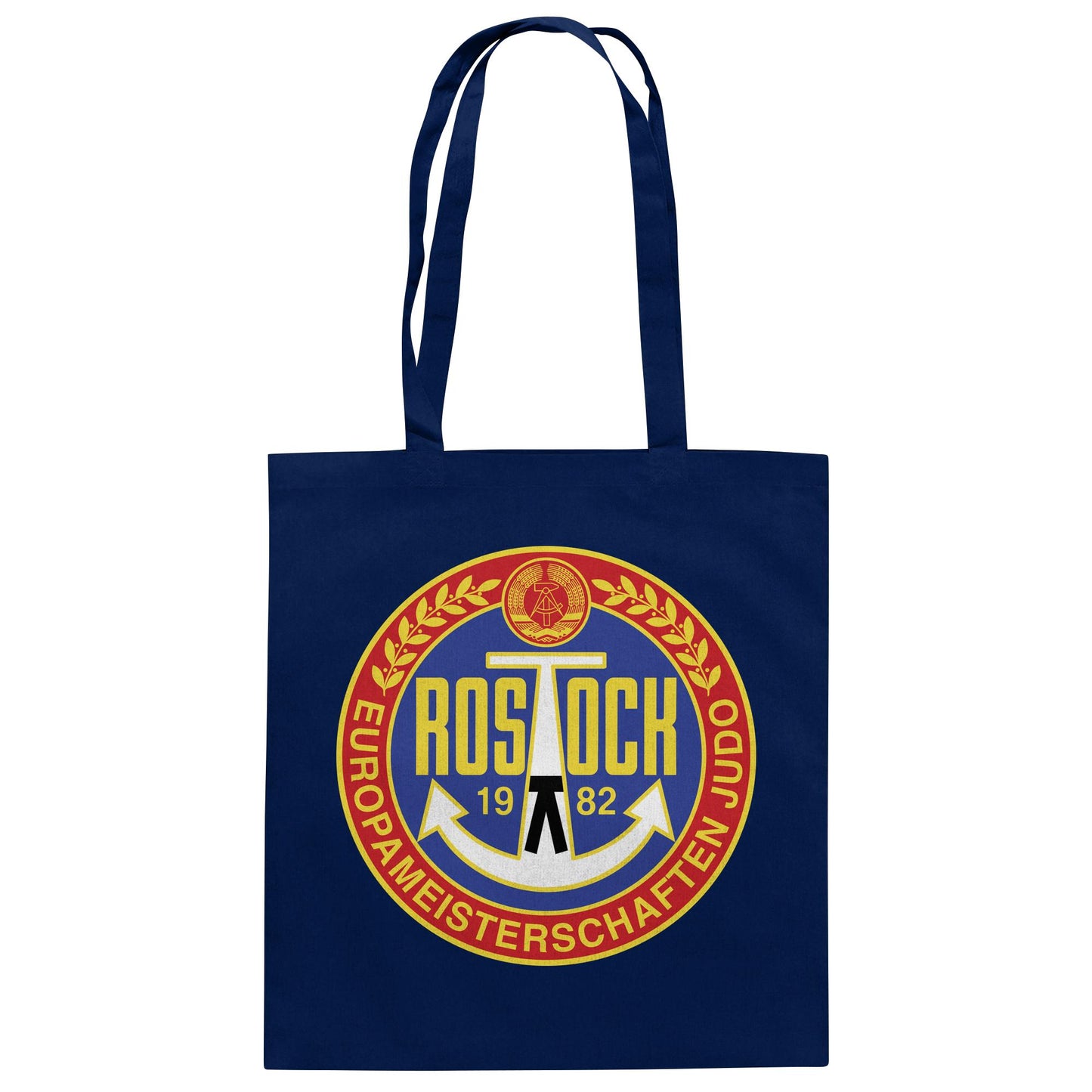 DDR Ostalgie Baumwolltasche • EUROPAMEISTERSCHAFTEN IM JUDO - ROSTOCK 1982