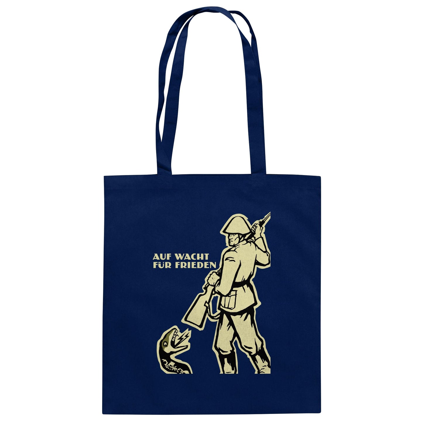 DDR Ostalgie Baumwolltasche • NVA - AUF WACHT FÜR FRIEDEN, ANTI-NATO (ORIGINAL PLAKAT)