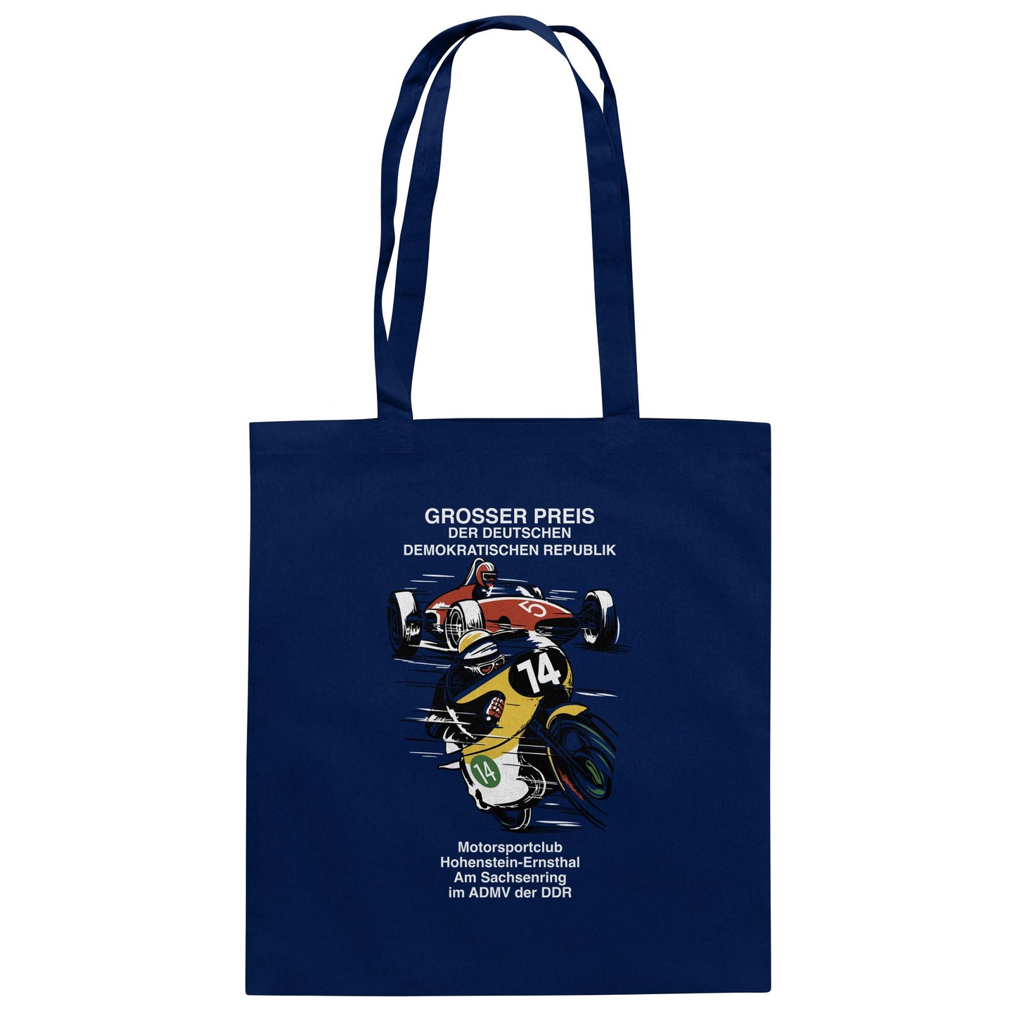 DDR Ostalgie Baumwolltasche • MOTORSPORT HOHENSTEIN-ERNSTHAL - GROSSER PREIS DER DDR