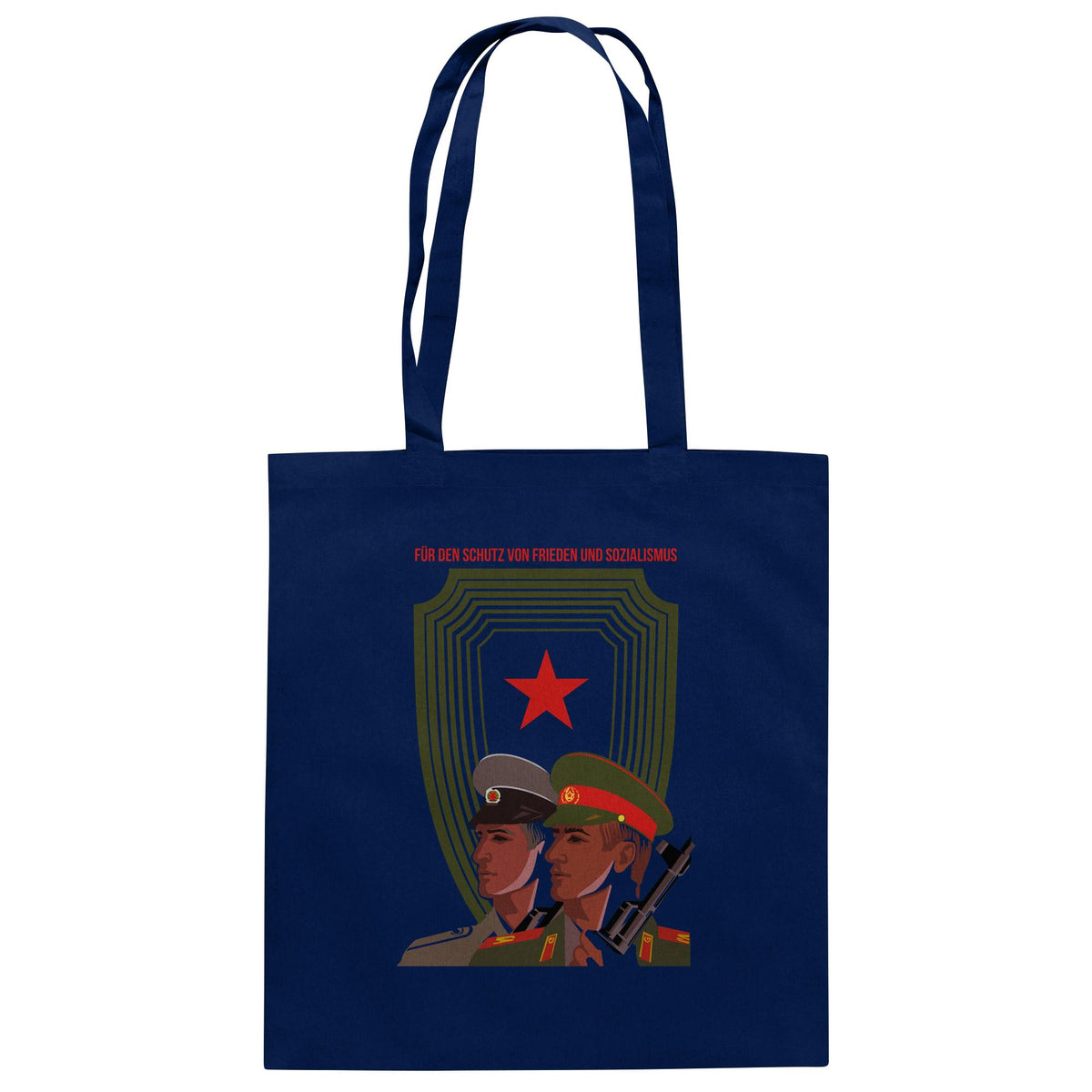 DDR Ostalgie Baumwolltasche • NVA UND CA - FÜR DEN SCHUTZ VON FRIEDEN