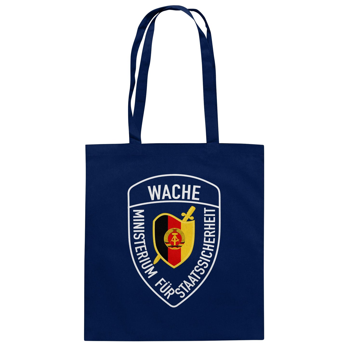 DDR Ostalgie Baumwolltasche • MINISTERIUM FÜR STAATSSICHERHEIT - WACHE (ORIGINAL SCHILD)