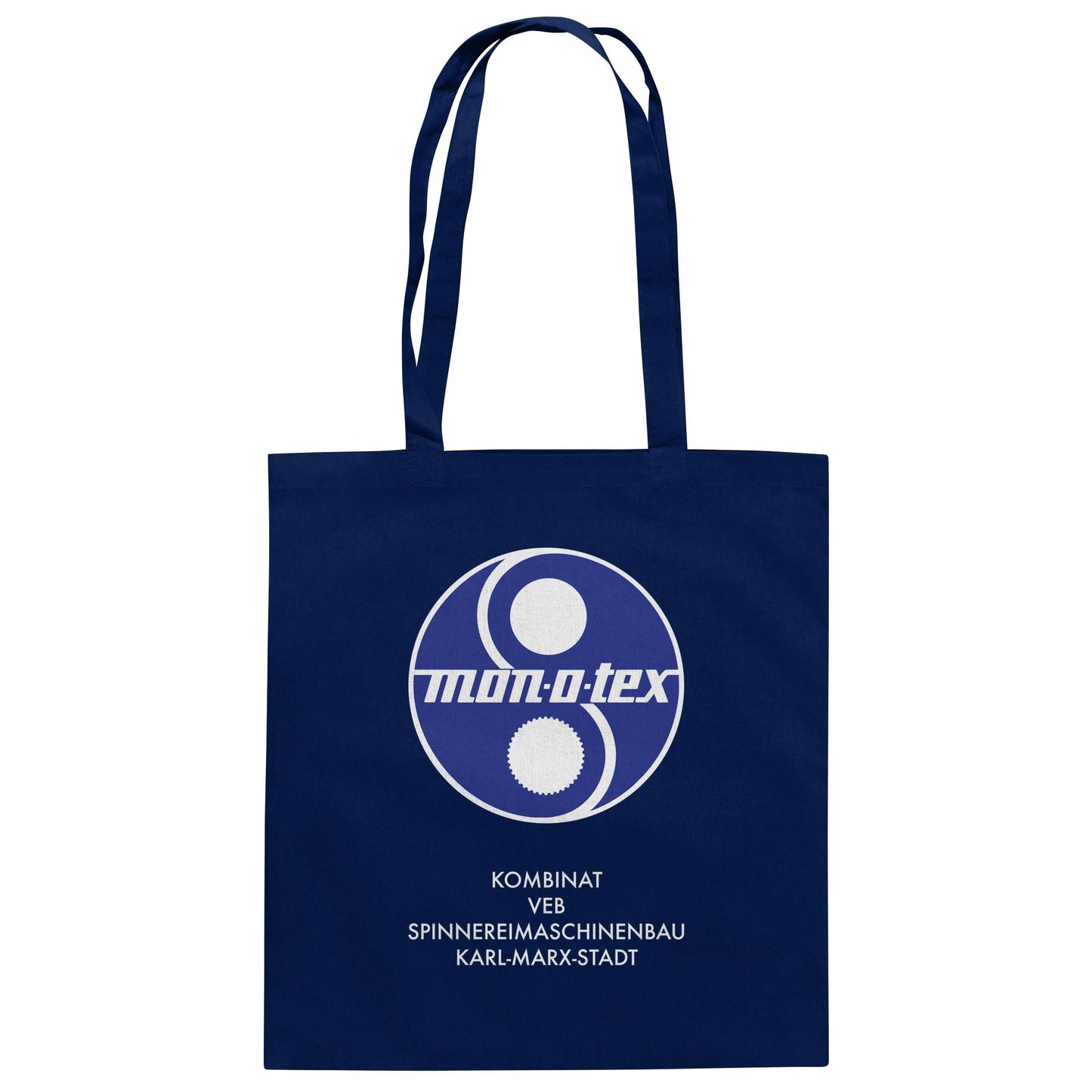DDR Ostalgie Baumwolltasche • MONOTEX VEB KOMBINAT SPINNEREIMASCHINENBAU KARL-MARX-STADT
