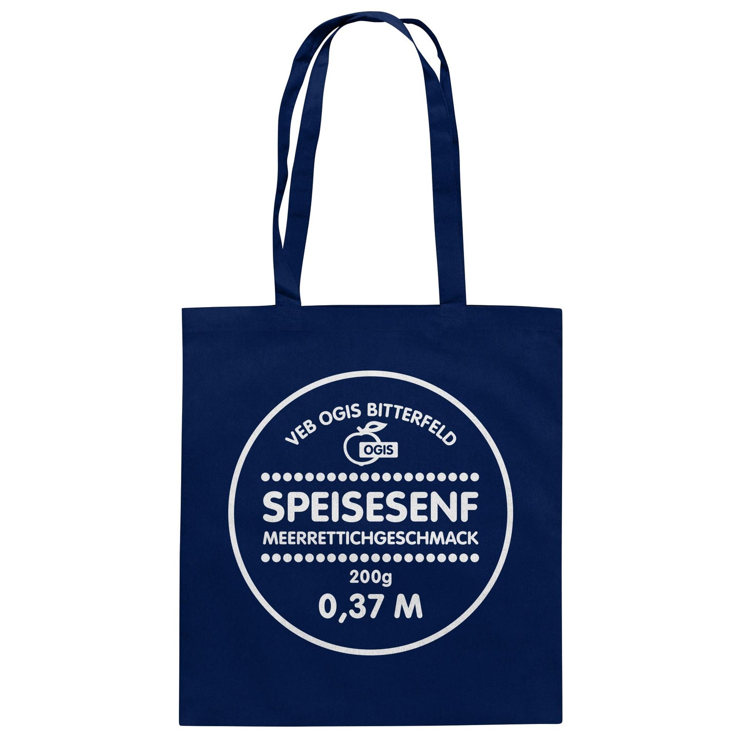 DDR Ostalgie Baumwolltasche • VEB OGIS BITTERFELD - SPEISESENF