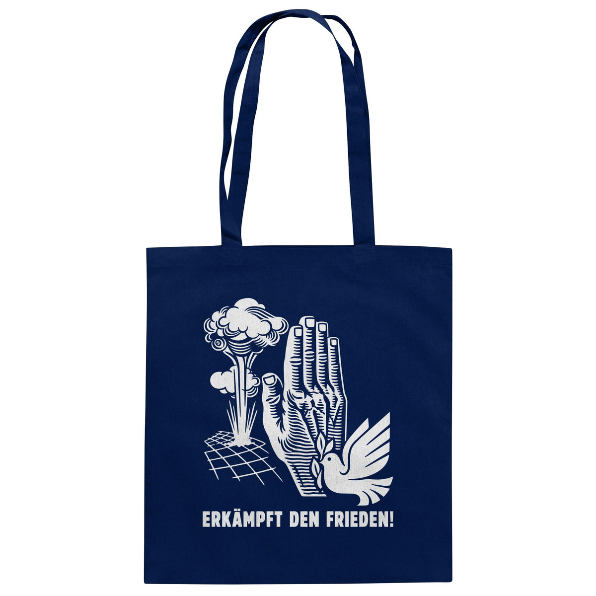 DDR Ostalgie Baumwolltasche • ERKÄMPFT DEN FRIEDEN! (ORIGINAL-PLAKAT)