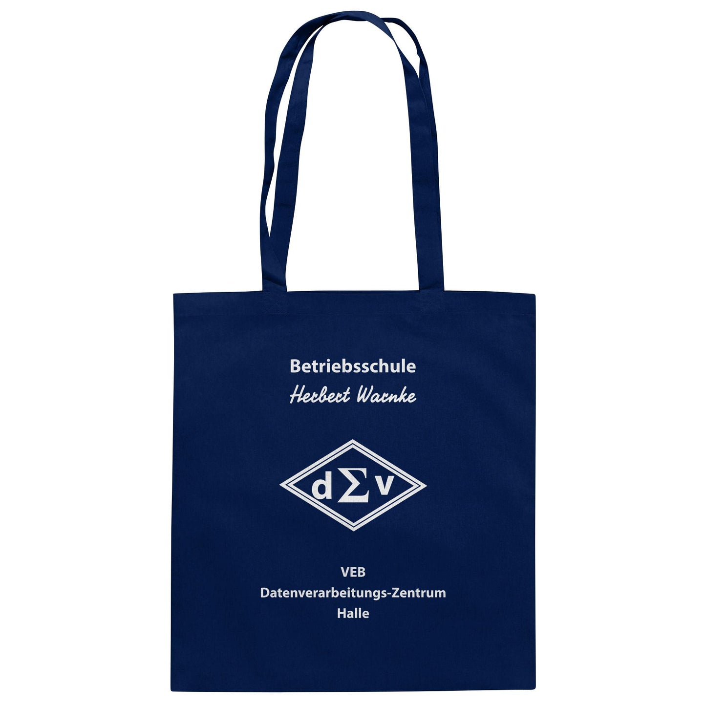 DDR Ostalgie Baumwolltasche • BETRIEBSSCHULE VEB DATENBERARBEITUNG HALLE