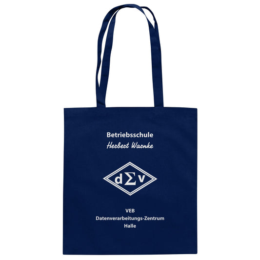 DDR Ostalgie Baumwolltasche • BETRIEBSSCHULE VEB DATENBERARBEITUNG HALLE