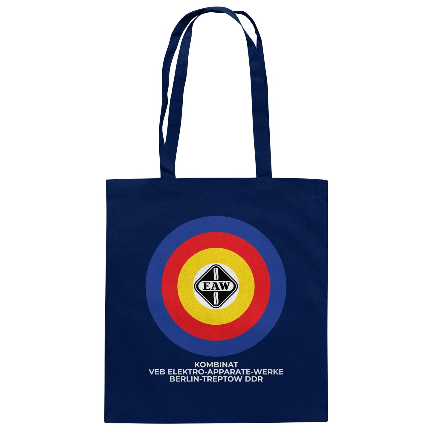 DDR Ostalgie Baumwolltasche • VEB ELEKTRO-APPARATE-WERKE BERLIN-TREPTOW