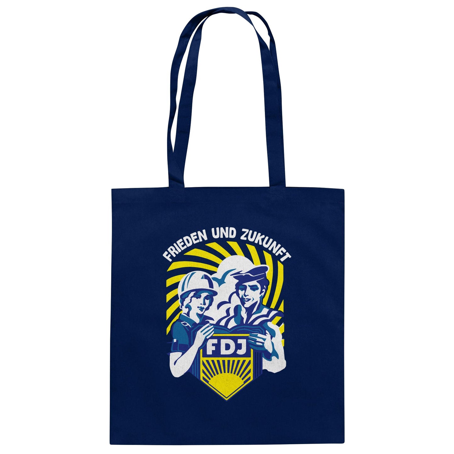 DDR Ostalgie Baumwolltasche • FDJ - FRIEDEN UND ZUKUNFT (ORIGINAL WIMPEL)