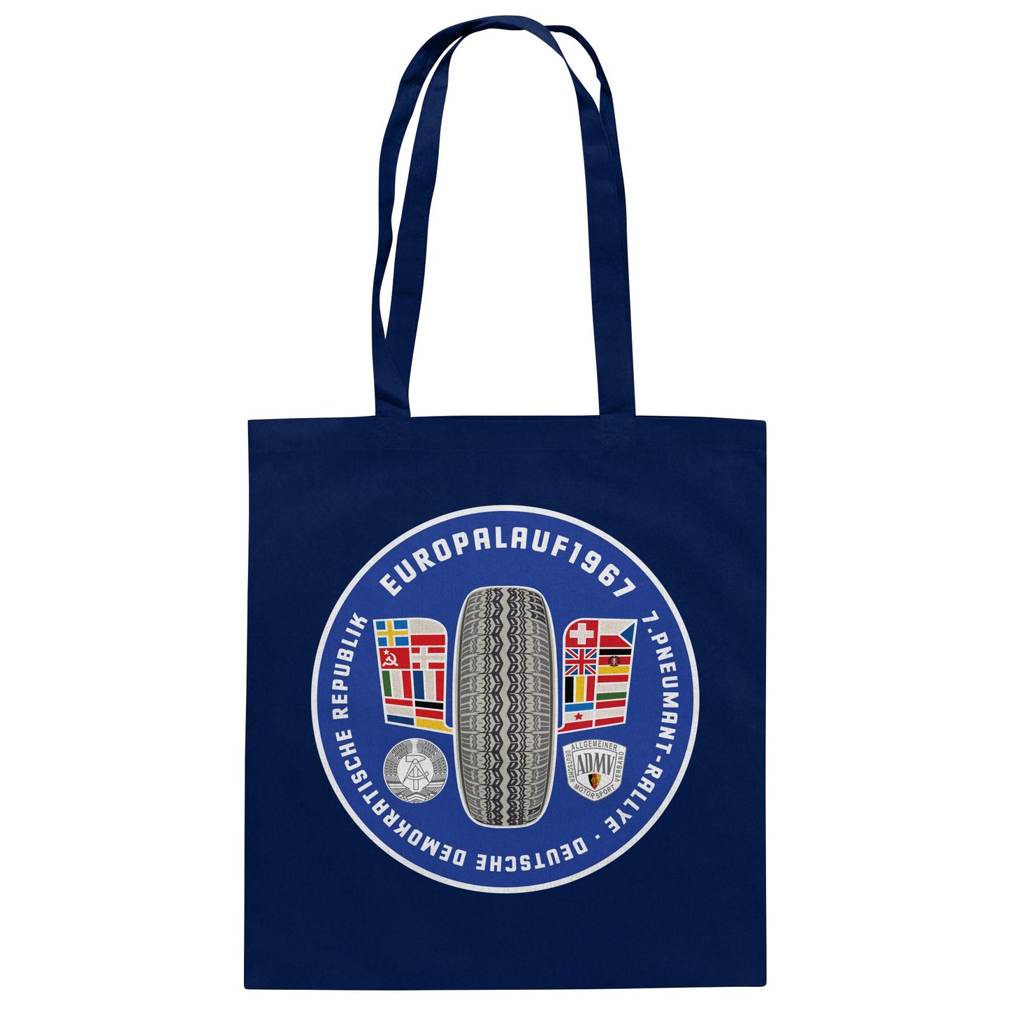 DDR Ostalgie Baumwolltasche • PNEUMANT RALLYE, EUROPALAUF 1967