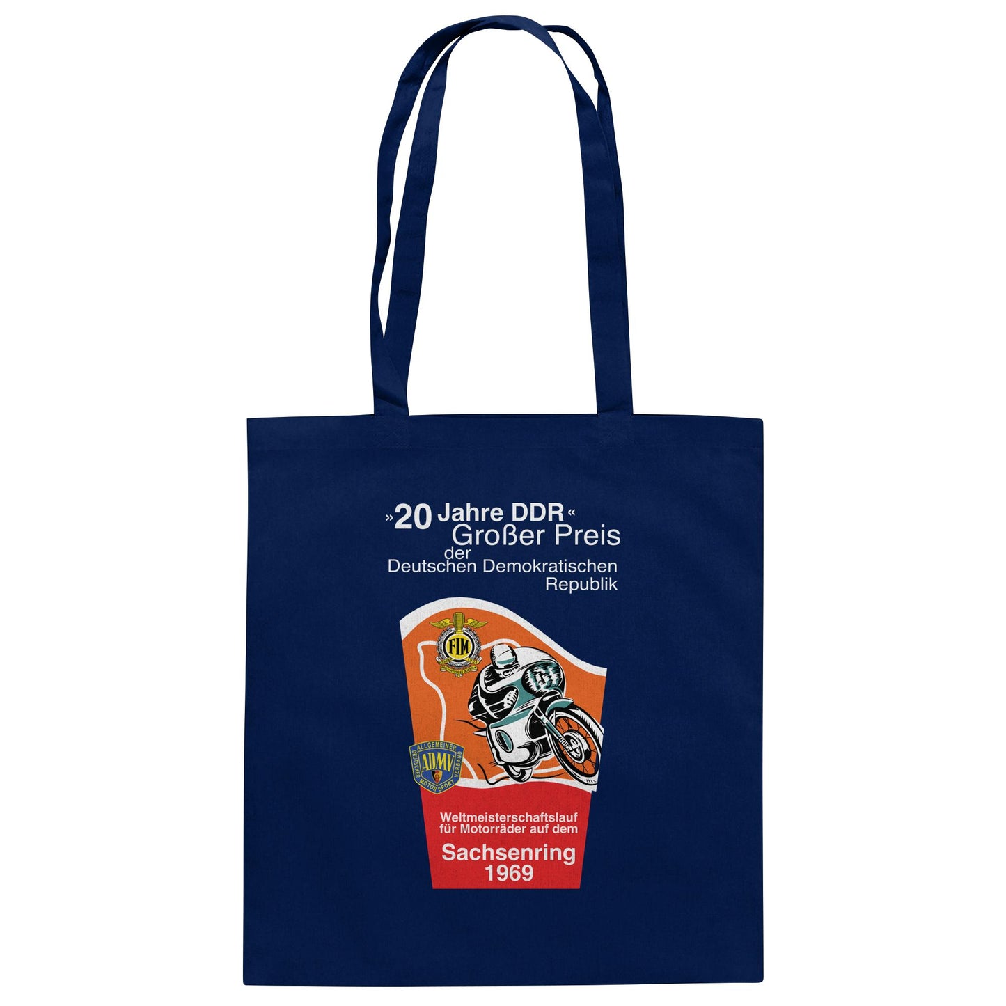 DDR Ostalgie Baumwolltasche • SACHSENRING 1969, WELTMEISTERSCHAFTSLAUF