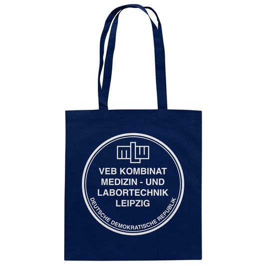 DDR Ostalgie Baumwolltasche • MLW VEB KOMBINAT MEDIZIN- UND LABORTECHNIK LEIPZIG
