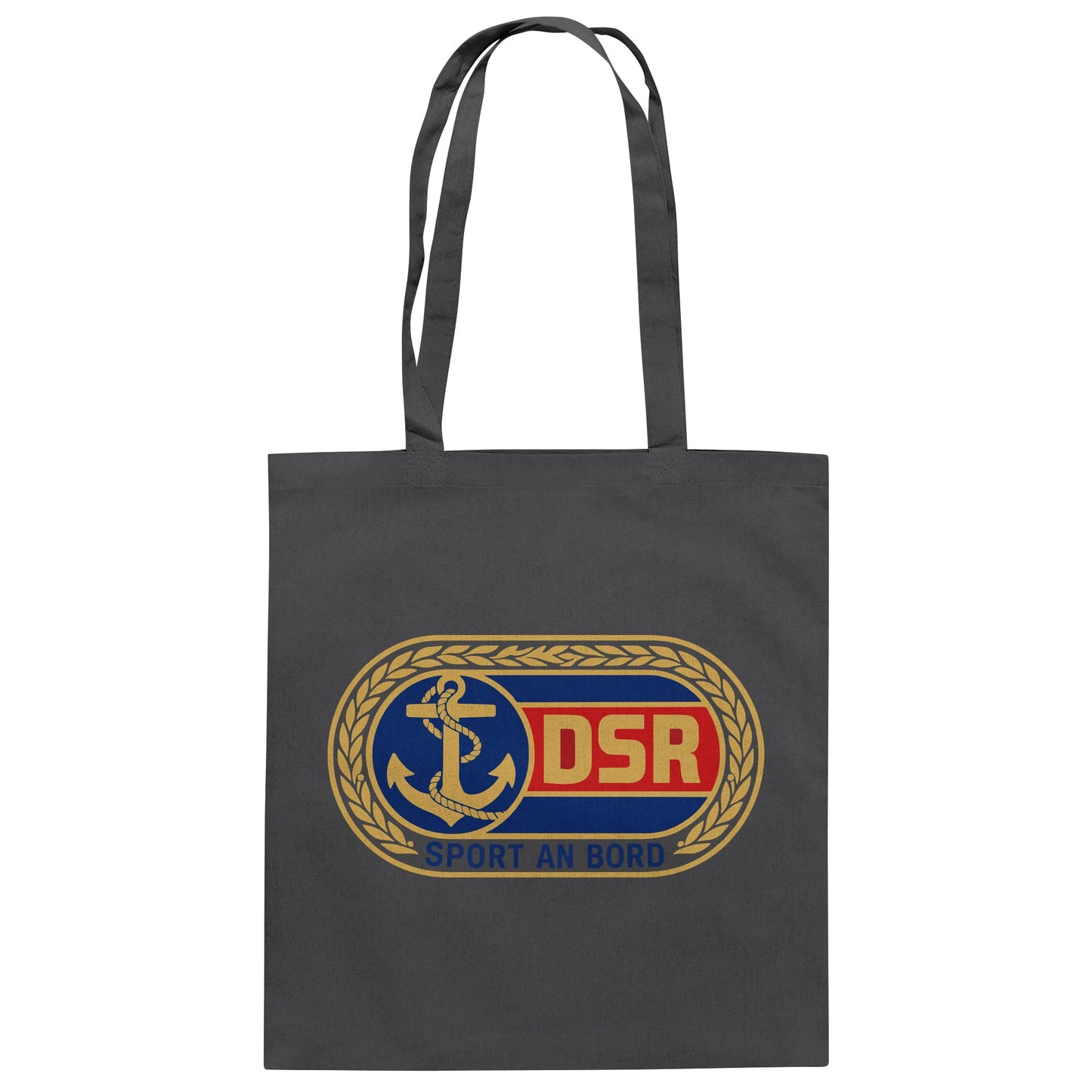 DDR Ostalgie Baumwolltasche • DSR - SPORT AN BORD (ORIGINAL ANSTECKER)