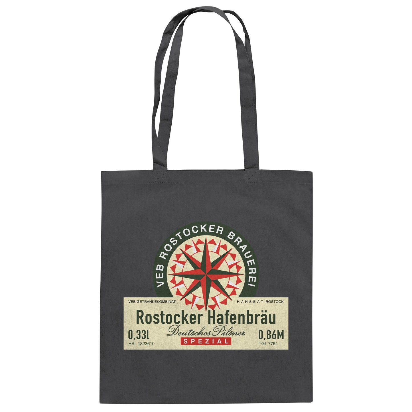 DDR Ostalgie Baumwolltasche • VEB GETRÄNKEKOMBINAT HANSEAT ROSTOCK - HAFENBRÄU