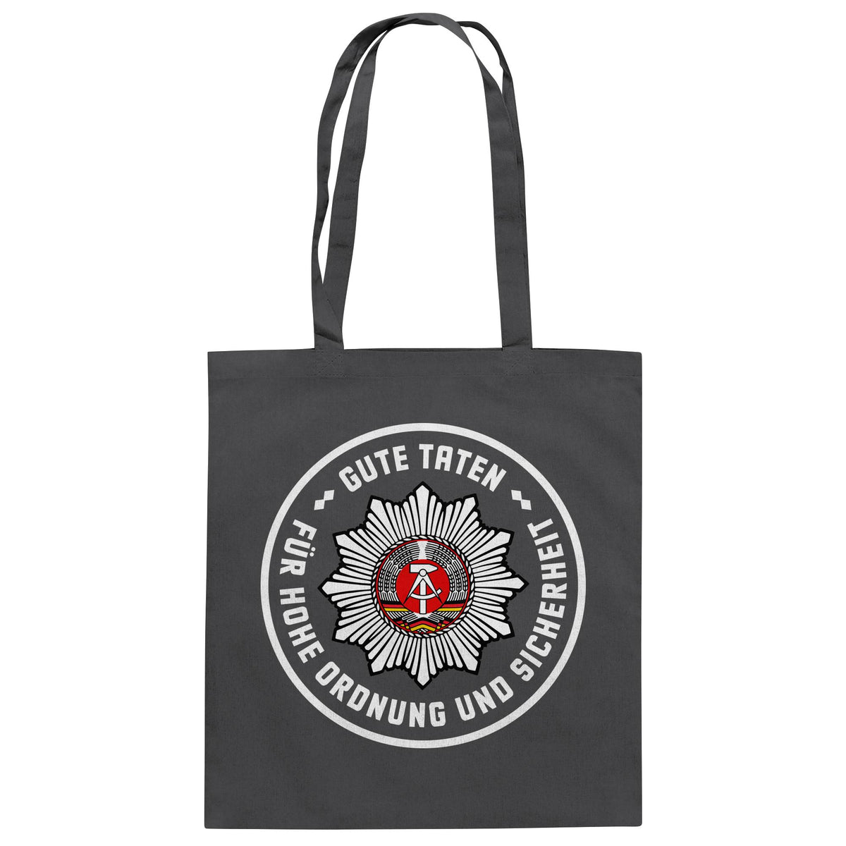 DDR Ostalgie Baumwolltasche • ABZEICHEN VOLKSPOLIZEI FÜR JUNGE PIONIERE