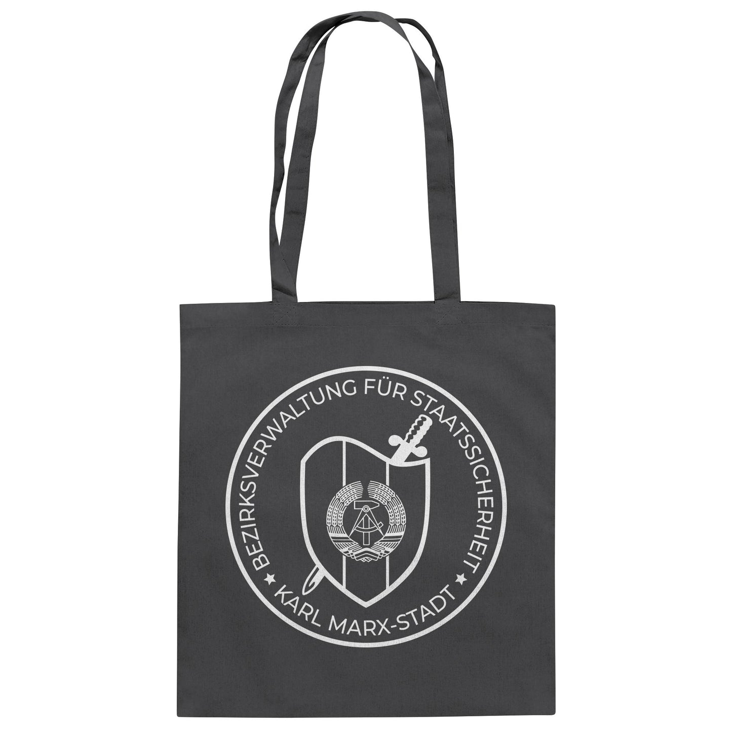 DDR Ostalgie Baumwolltasche • BEZIRKSVERWALTUNG STAATSSICHERHEIT KARL MARX STADT