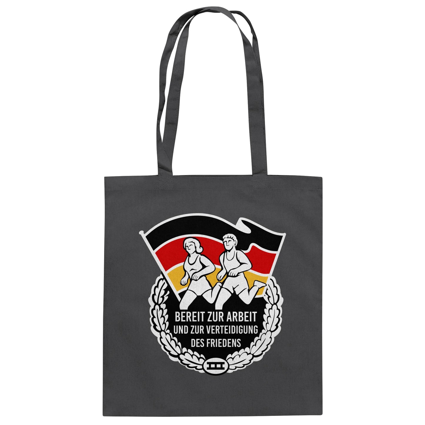 DDR Ostalgie Baumwolltasche • ORDEN - BEREIT ZUR ARBEIT UND ZUR VERTEIDIGUNG